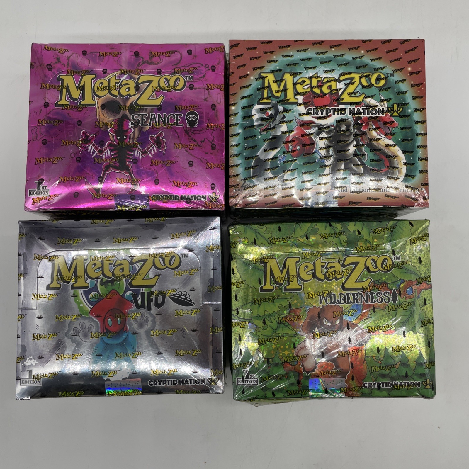 MetaZoo UFO, Seance, & Wilderness 1st Edition & CN2 Sealed Booster Box Bundle!