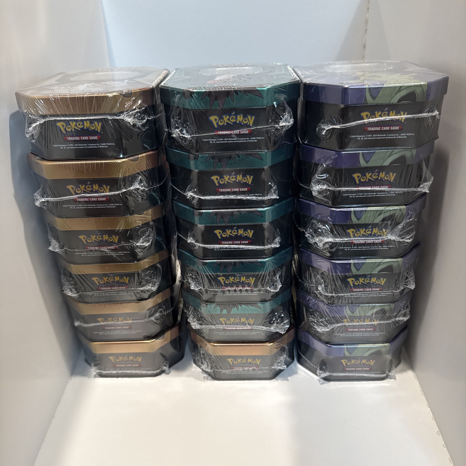 Pokemon TCG Triple Whammy Tins Bulk Lot of 18. Destined Rivals-Journey Together