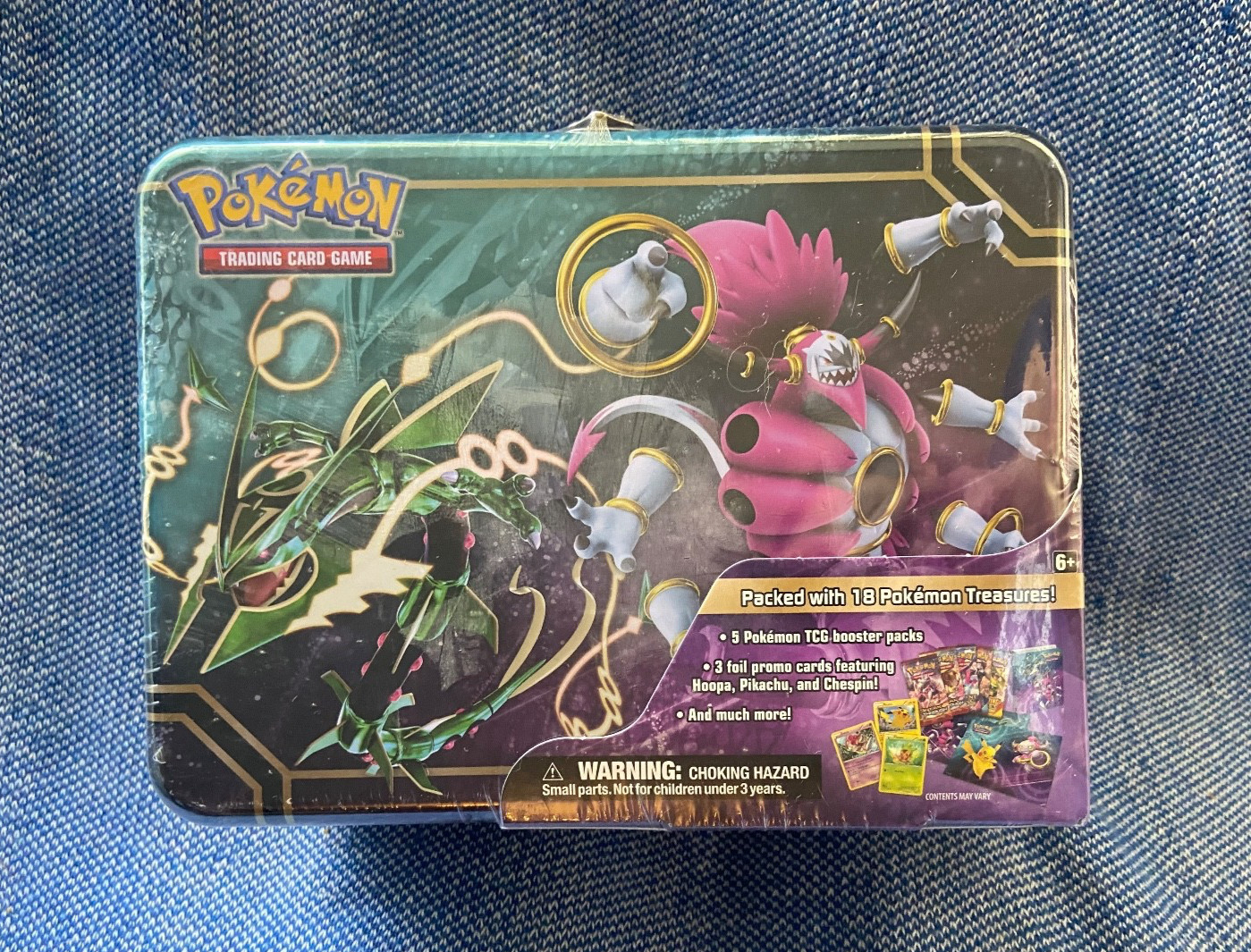 2015 Pokemon Collector Chest (Rayquaza-Hoopa) Lunch Box (New/Factory Sealed)
