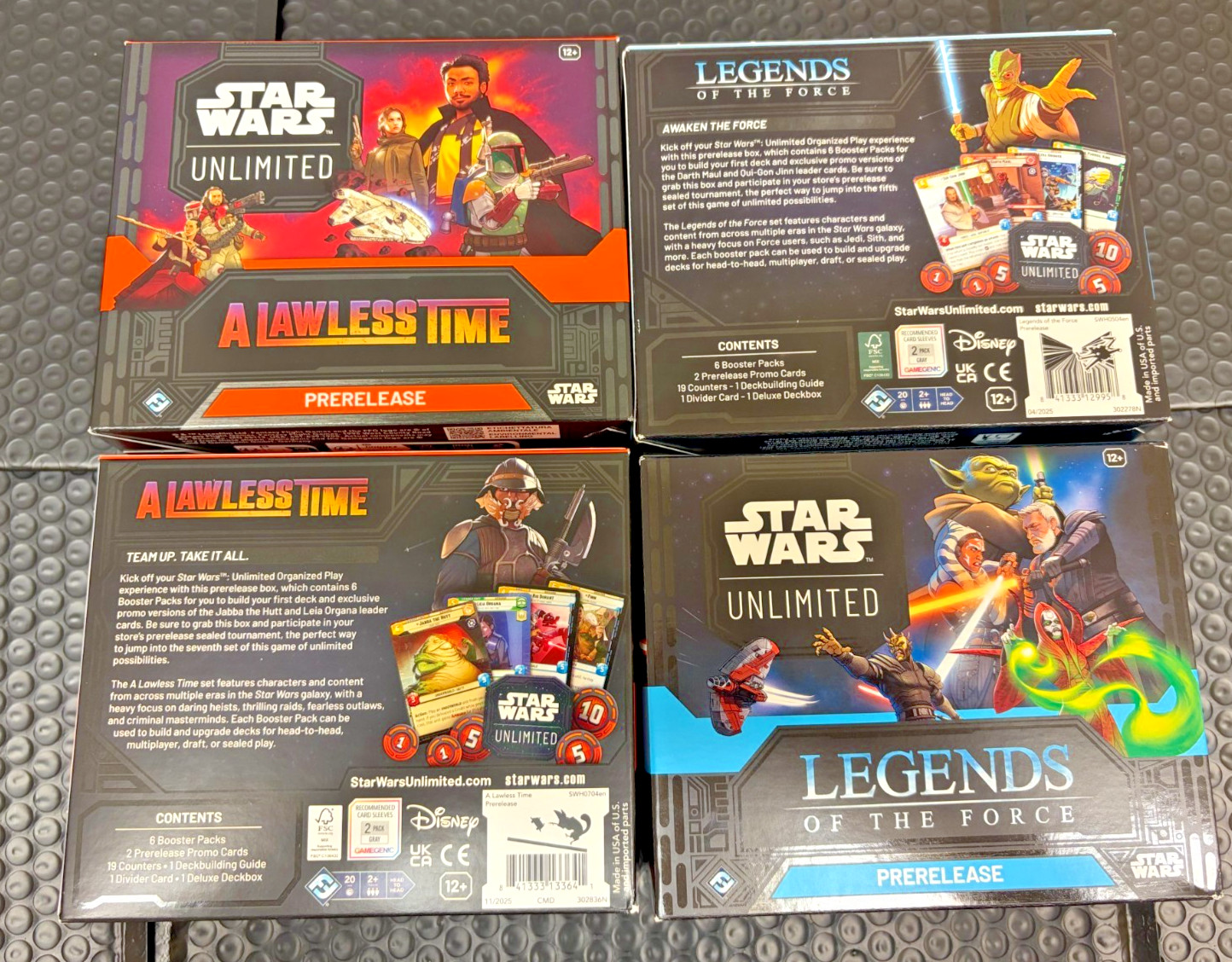 Star Wars Unlimited: A Lawless Time/Legends of the Force Pre-release Bundle