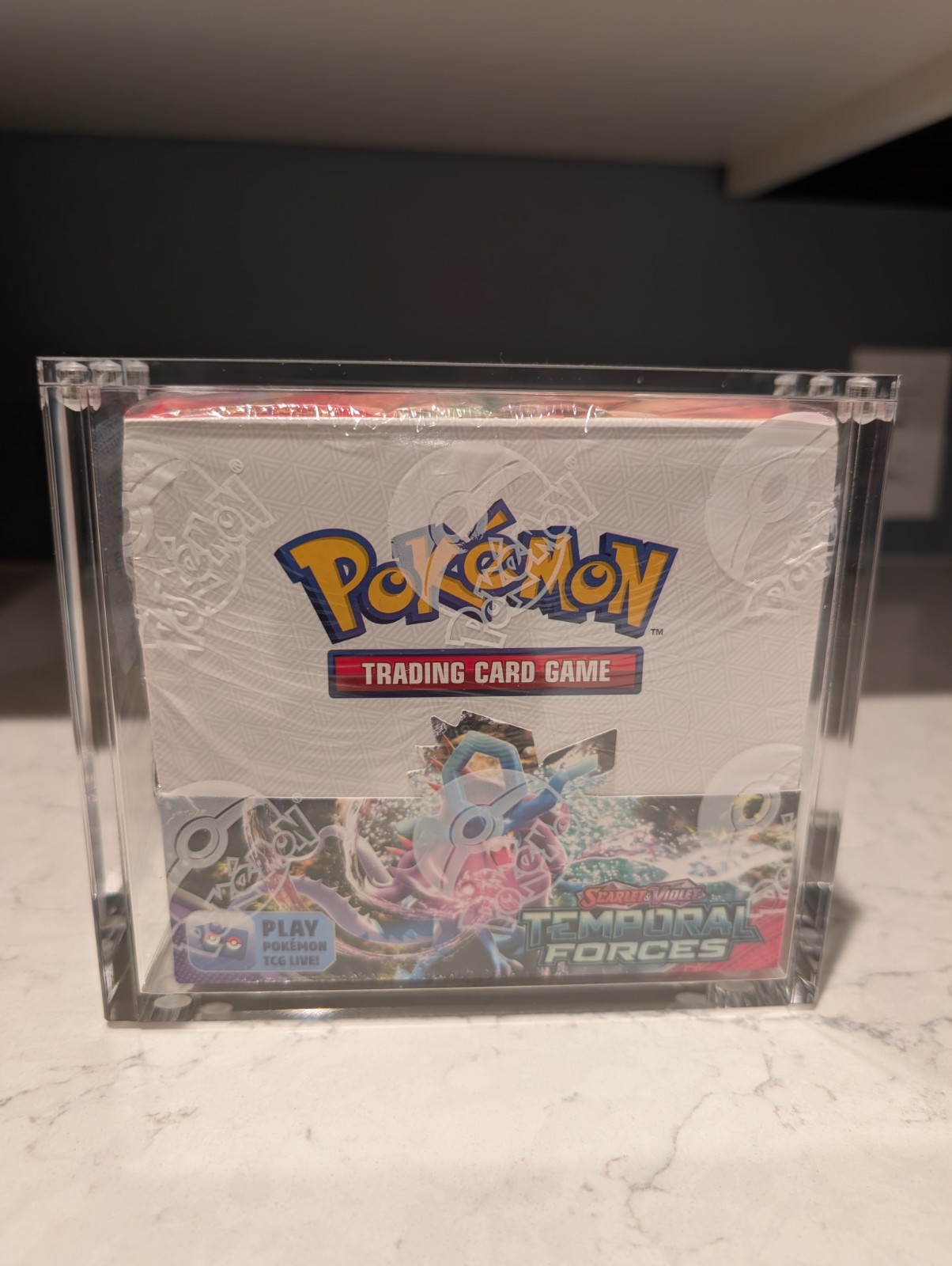 *NEW/SEALED* w Acrylic Pokemon TCG Scarlet & Violet Temporal Forces Booster Box