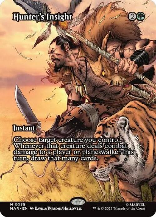 ~ Hunter’s Insight (Borderless) ~ NM ~ Marvel Eternal-Legal ~ MTG ~