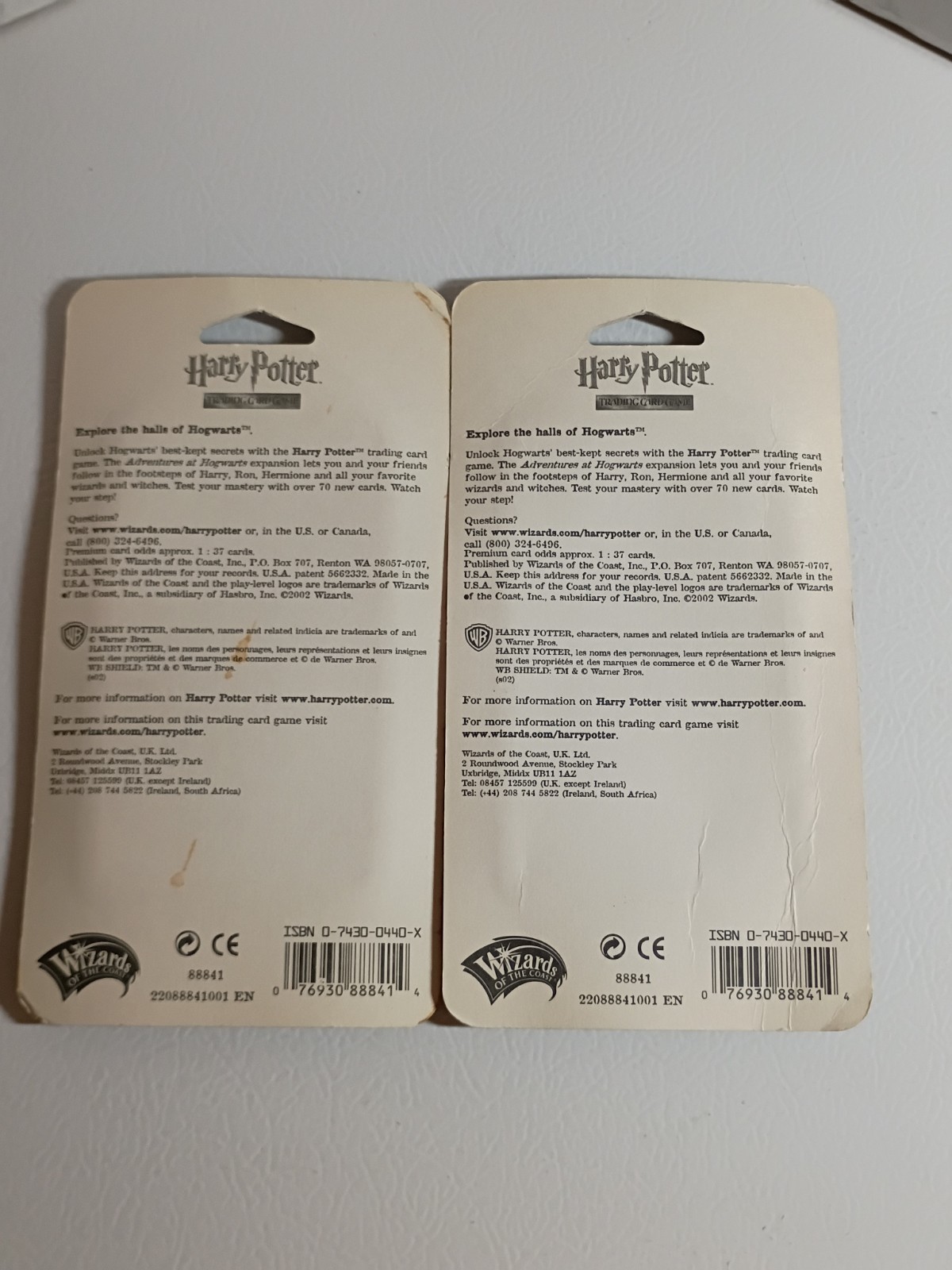 Harry Potter Trading Card Game Adventures At Hogwarts 2002 Sealed 13 Packs New
