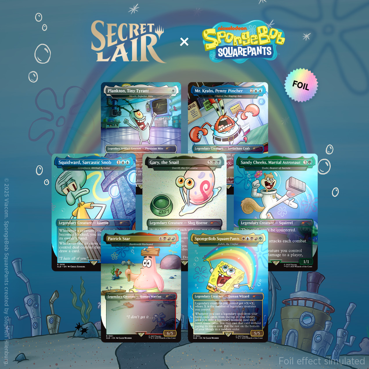 MTG Secret Lair x SpongeBob SquarePants Legends of Bikini Bottom Foil