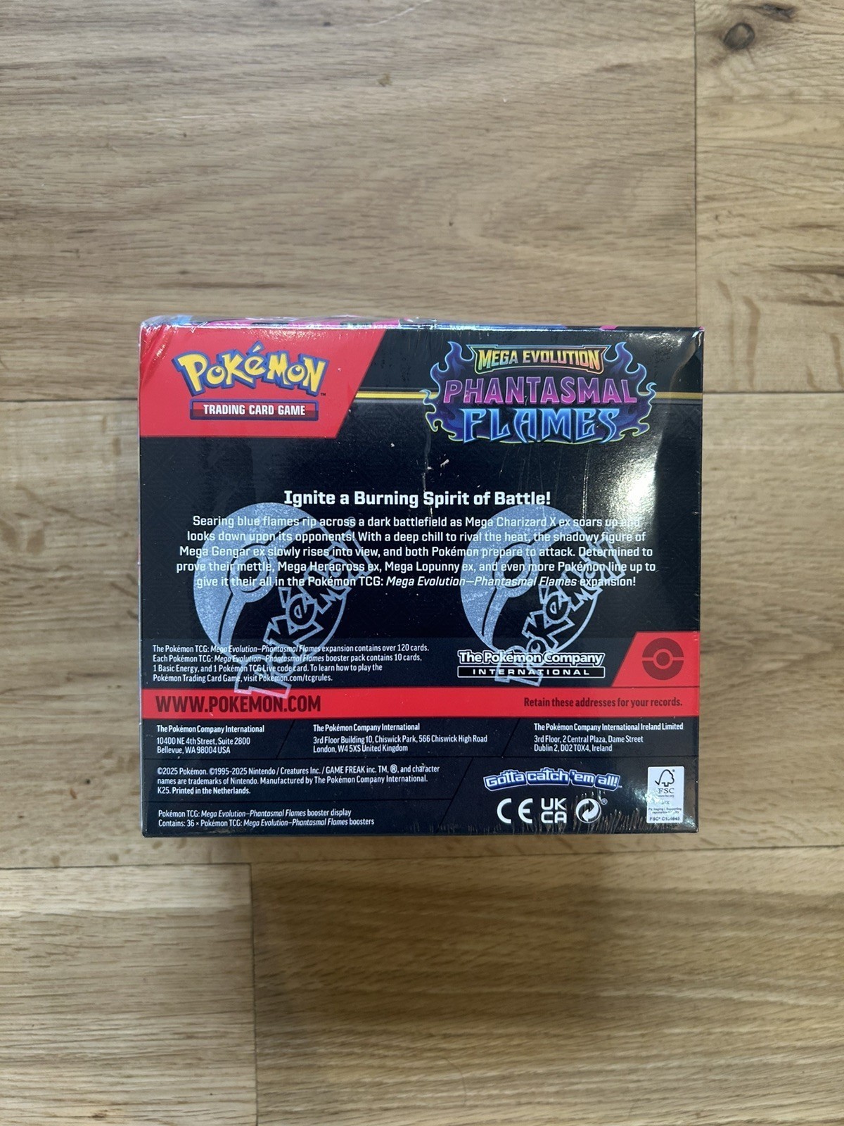 Pokemon TCG Mega Evolution Phantasmal Flames BOOSTER BOX Factory Sealed 36 Packs