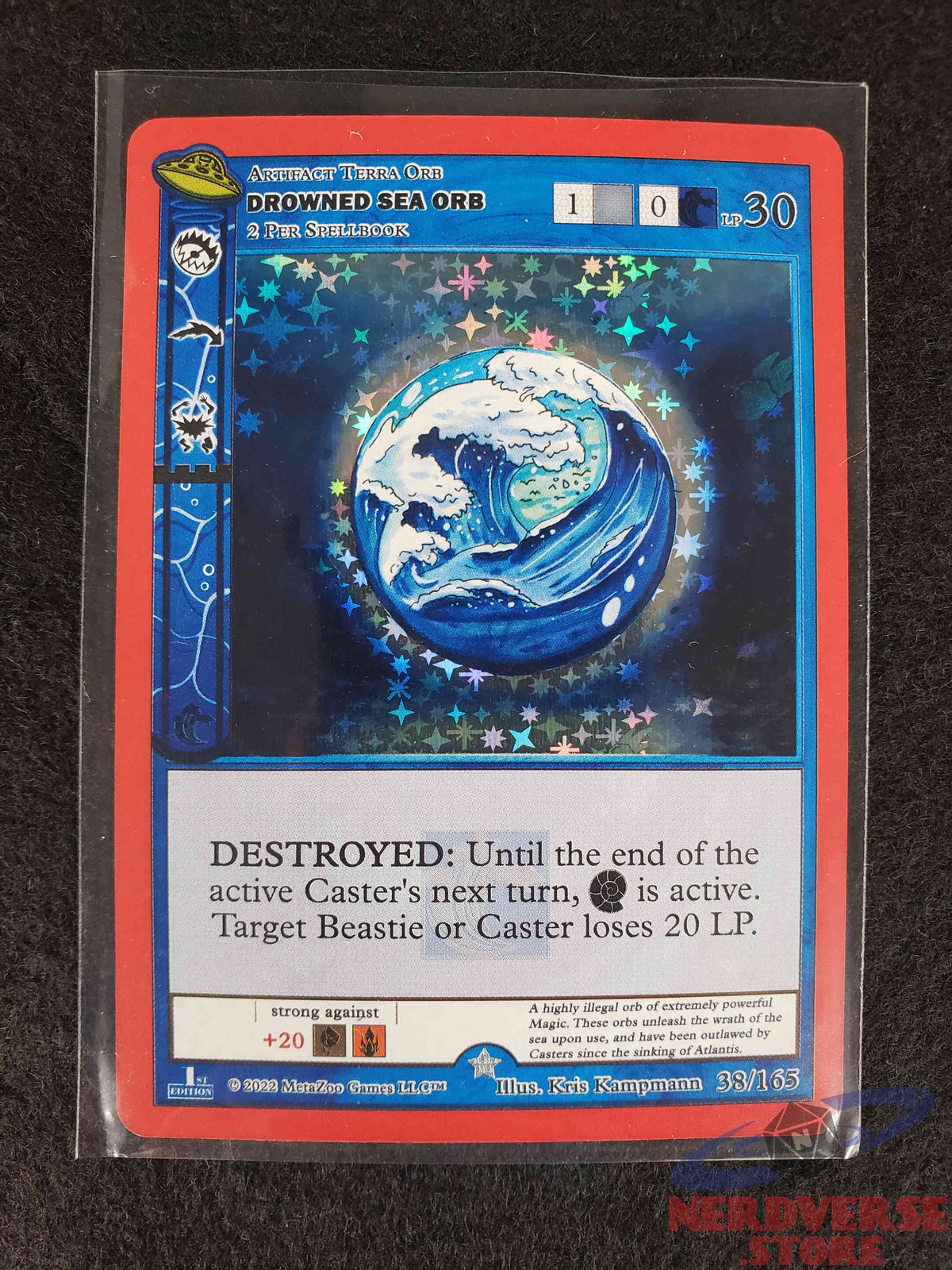 Drowned Sea Orb #38 Full Holo Metazoo UFO Gold