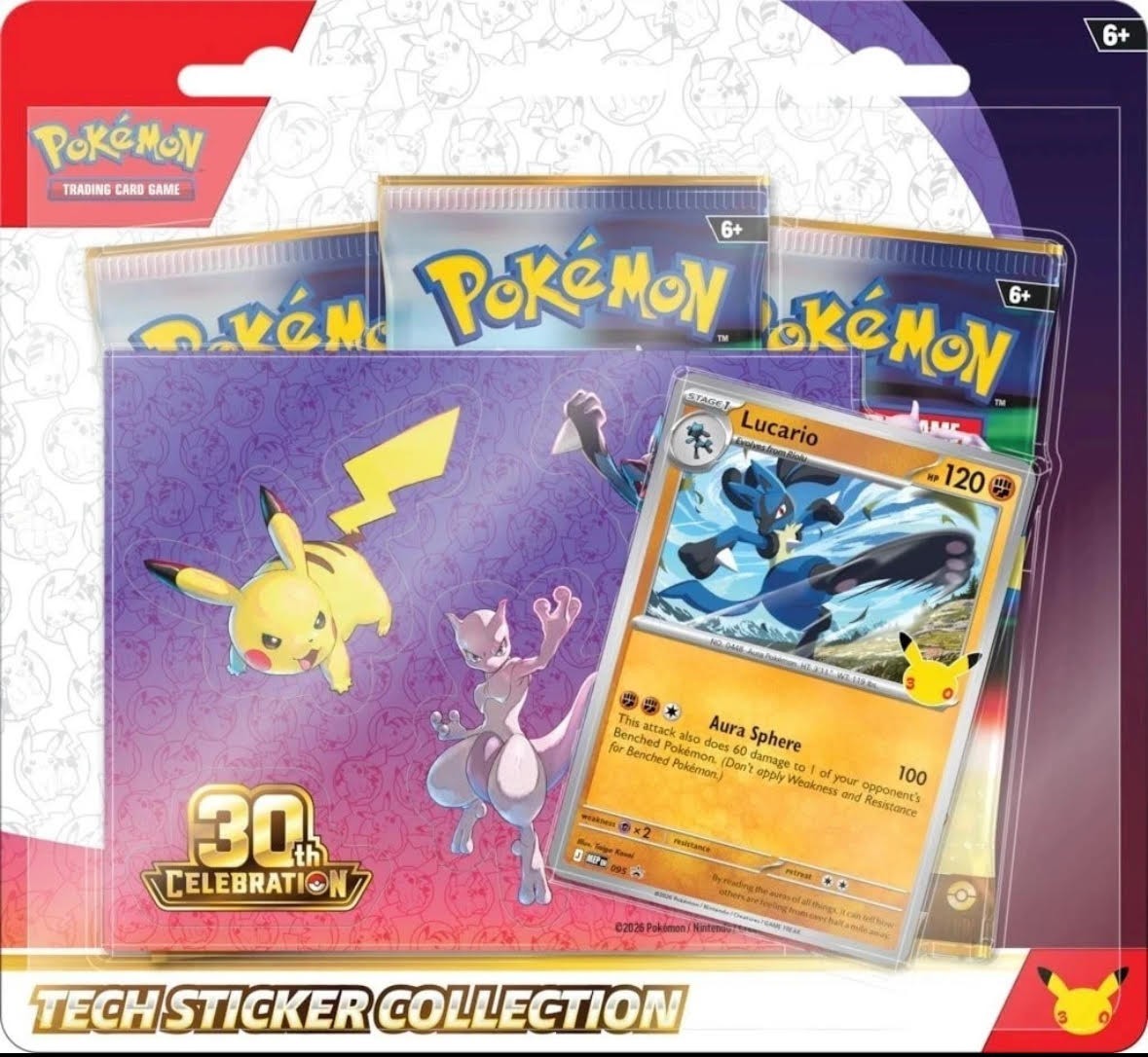 Pokemon Center 30th Celebration Tech Sticker Collection Lucario *PREORDER*