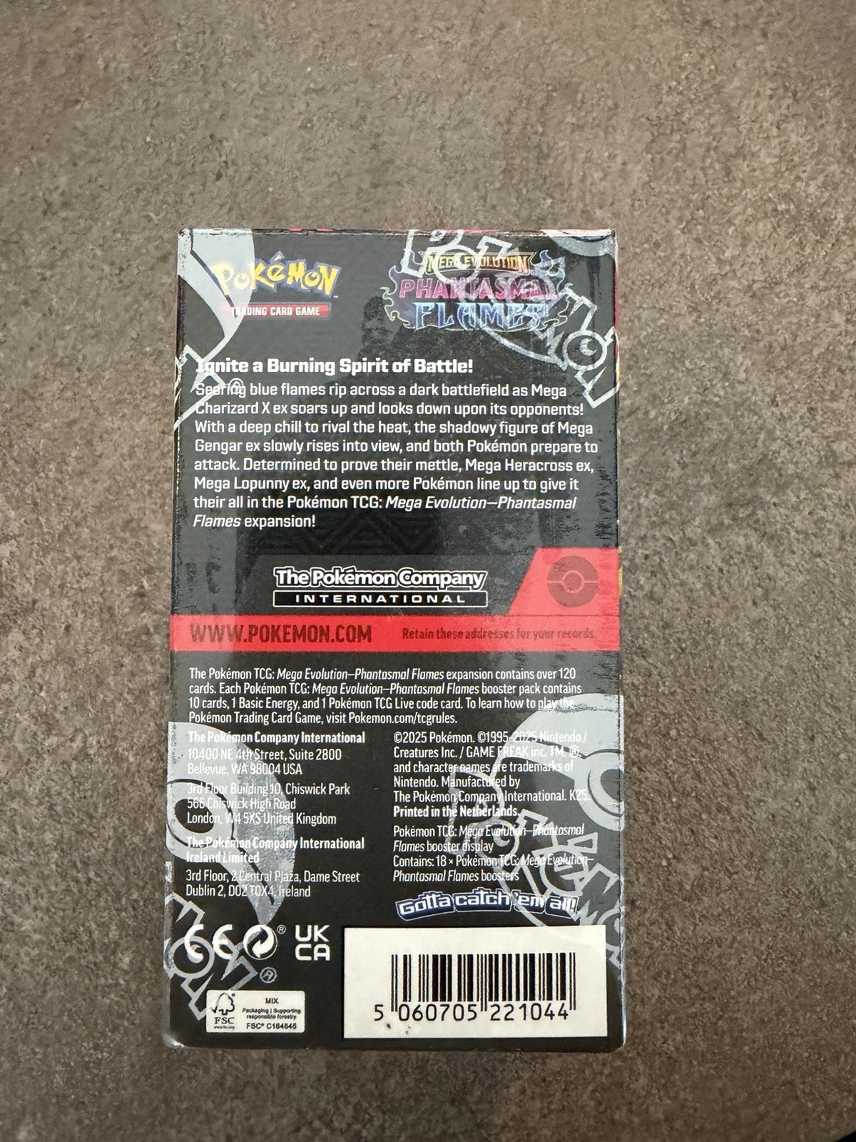 Pokémon TCG Mega Evolution Phantasmal Flames *Sealed HALF booster Box 18 packs*