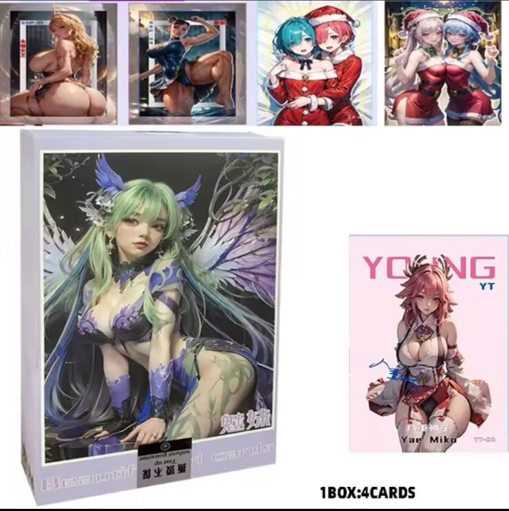 Goddess Beautiful Girls Anime Spicy Waifu 4 Thick Card Blind Box New Sealed