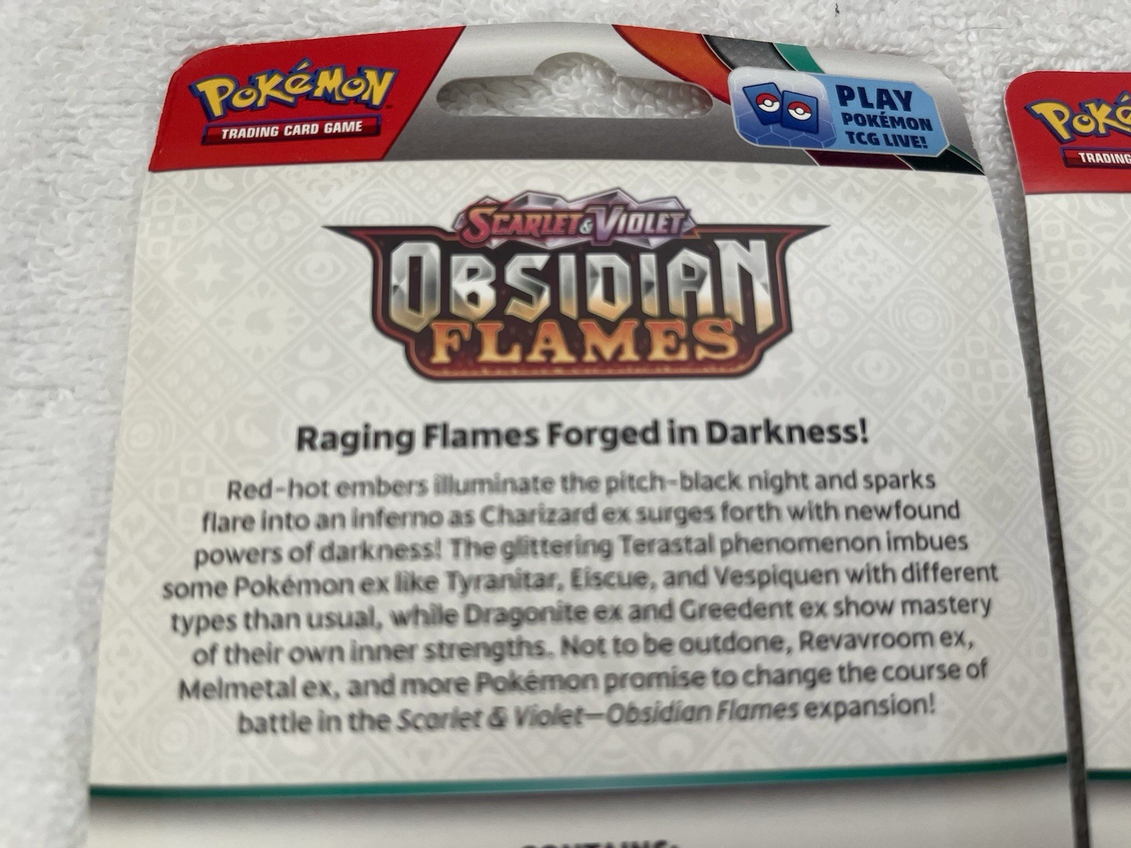 2 POKEMON SCARLET & VIOLET OBSIDIAN FLAMES BLISTER Booster Pack ASSORTED Sealed