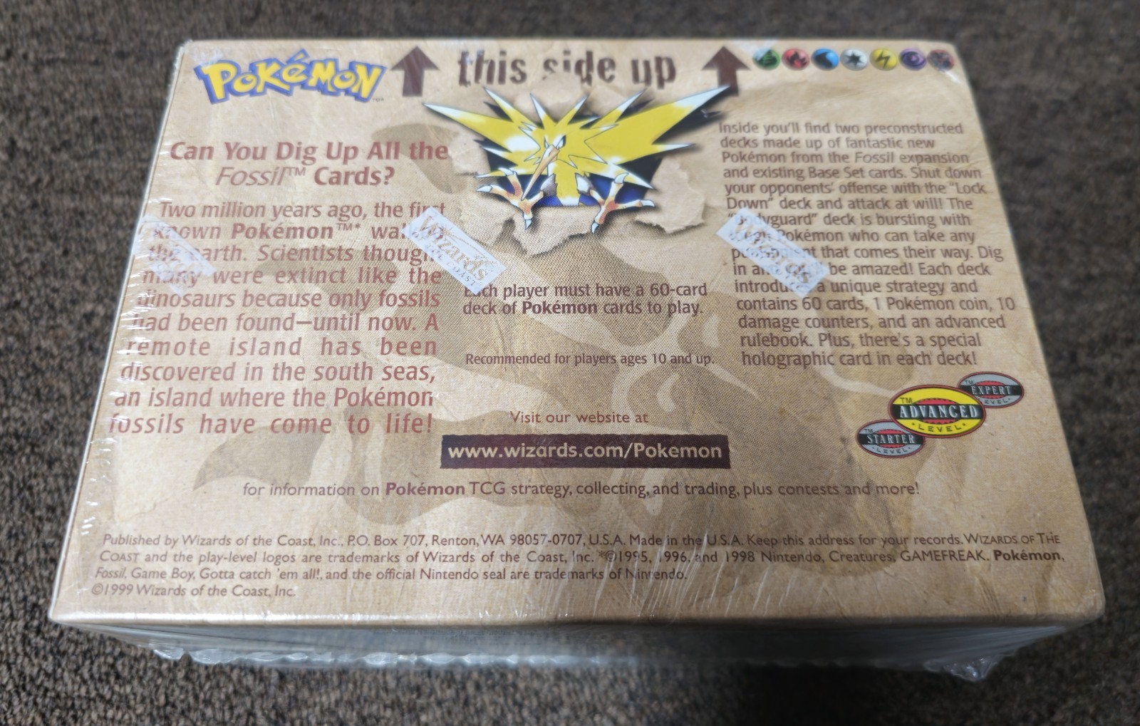 Pokemon Fossil Preconstructed Theme Deck Display Box FACTORY SEALED!!