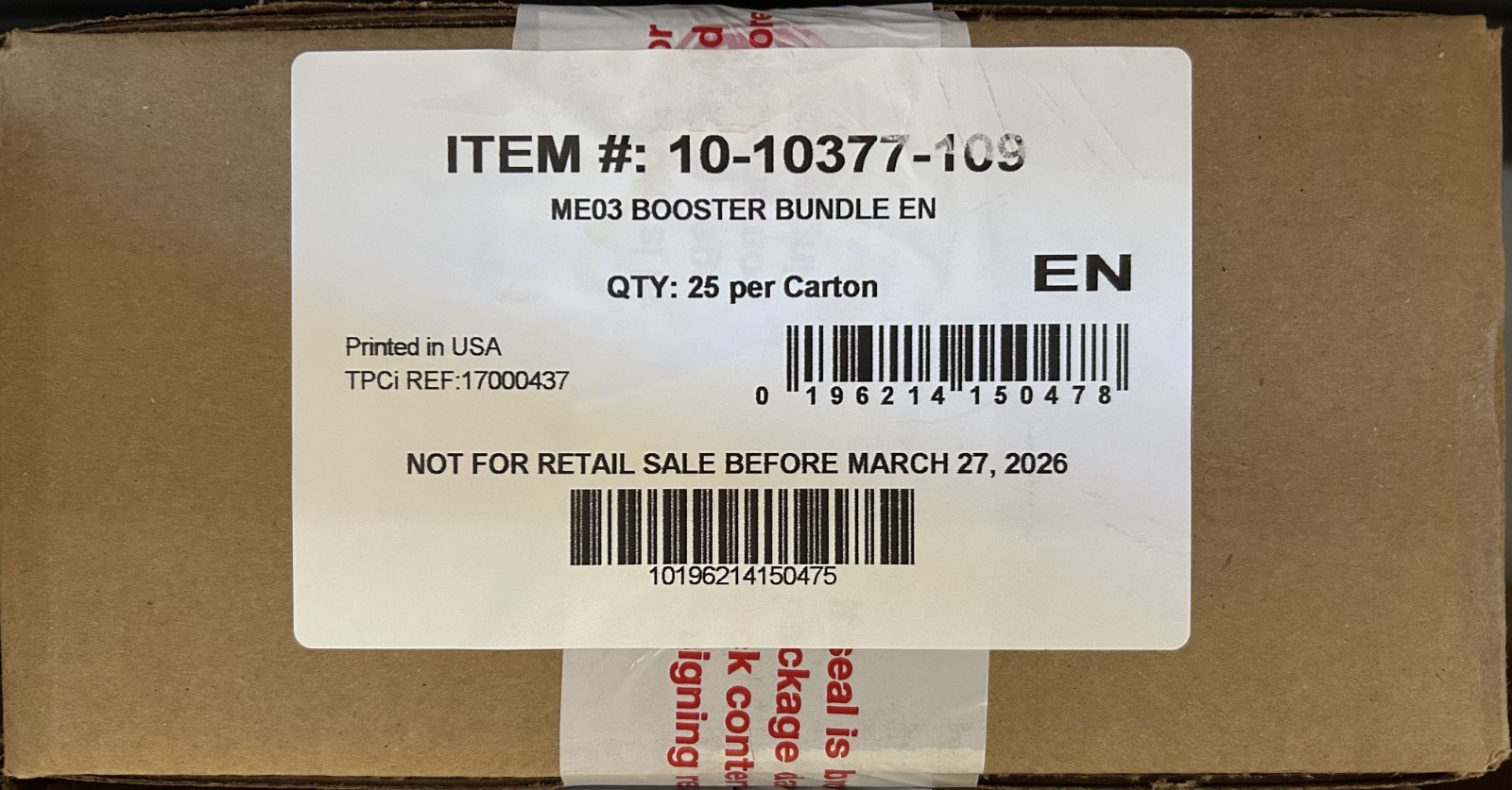 PERFECT ORDER Sealed 25 Booster Bundle CASE (150 Packs Pokemon Cards) ME03