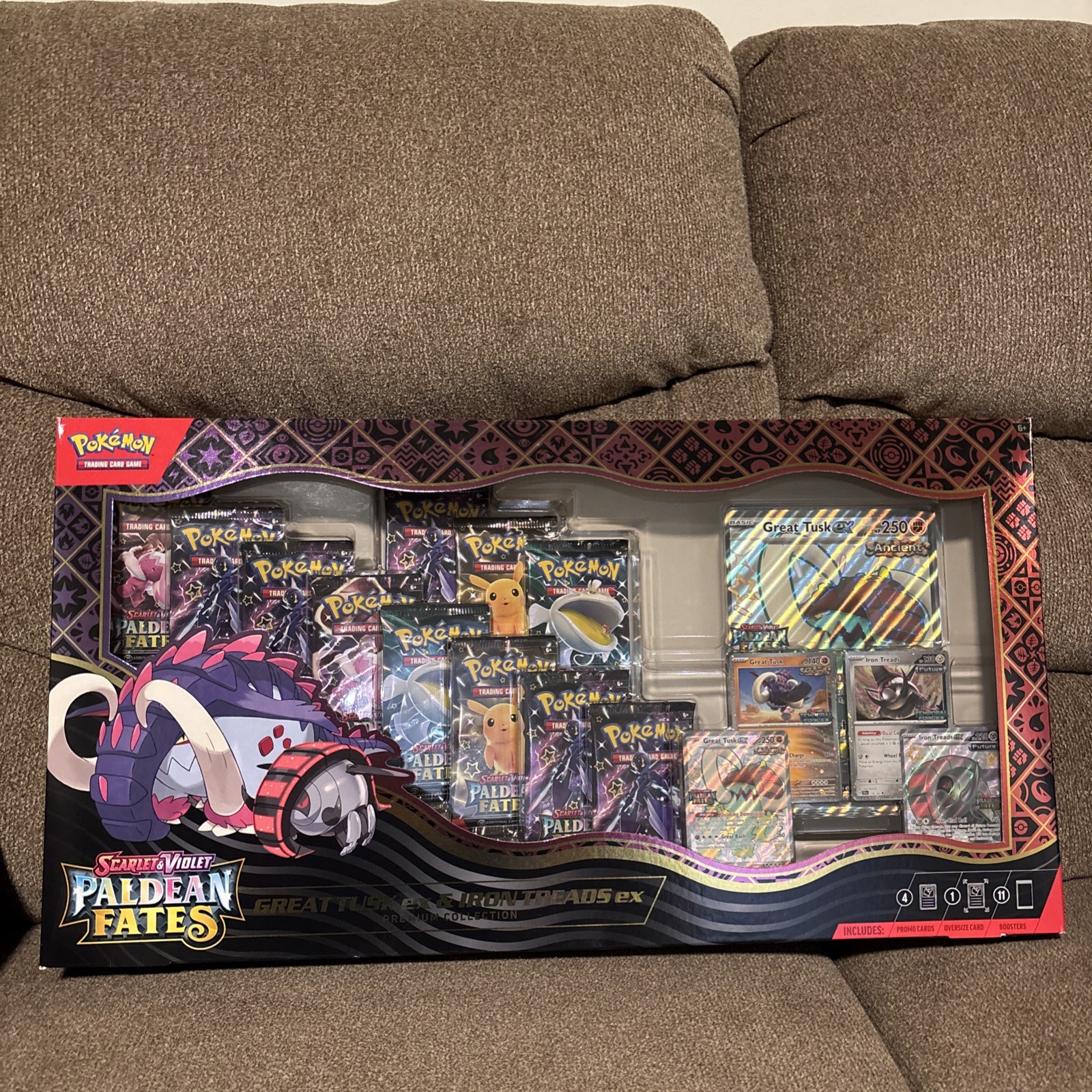 Pokémon TCG: Paldean Fates Great Tusk ex Iron Treads ex Premium Collection Box