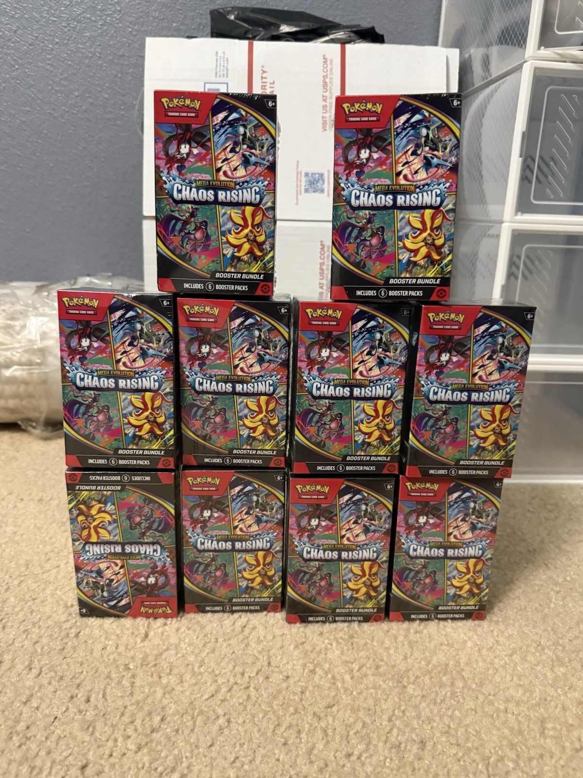 Pokémon TCG Mega Evolution Chaos Rising Booster Bundle