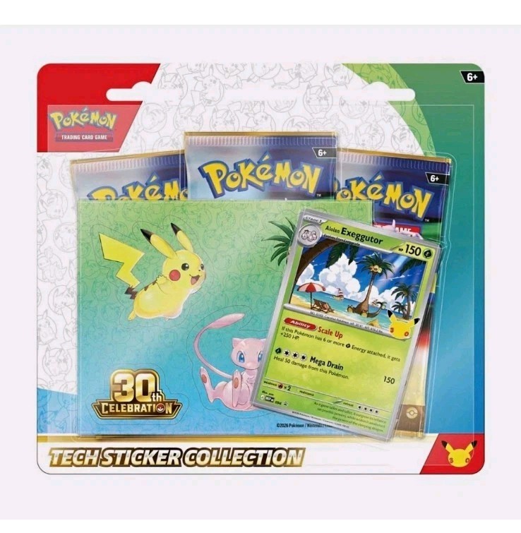 Pokemon 30th Anniversary 3Pack Alolan Exeggutor Blister PREORDER (09/16/26)