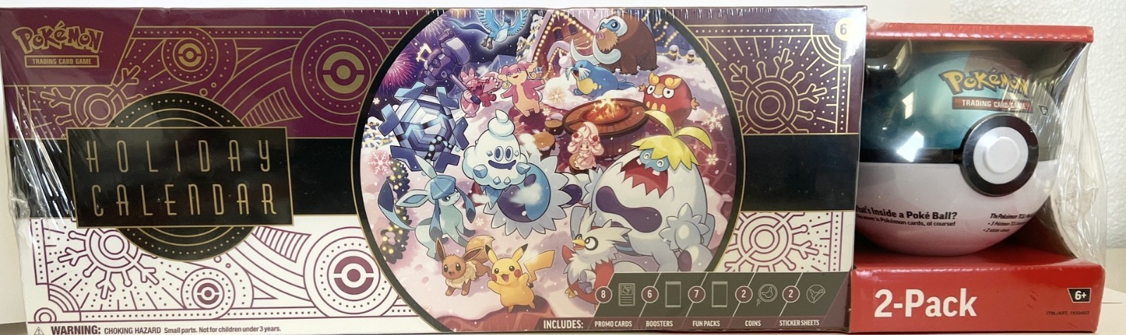 2025 Pokémon TCG Holiday Calendar + Moon Poké Ball Tin – Blue