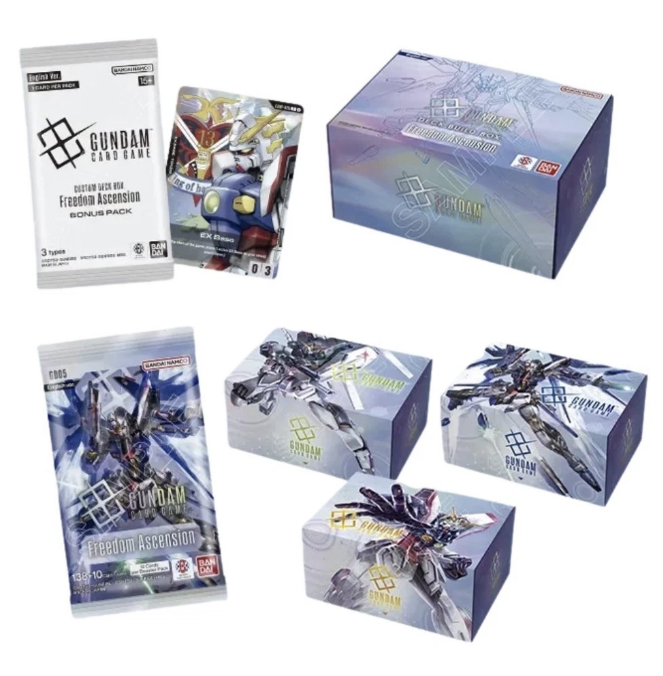 Gundam Card Game: Freedom Ascension SC01 – Deck Build Box English Factory Sealed