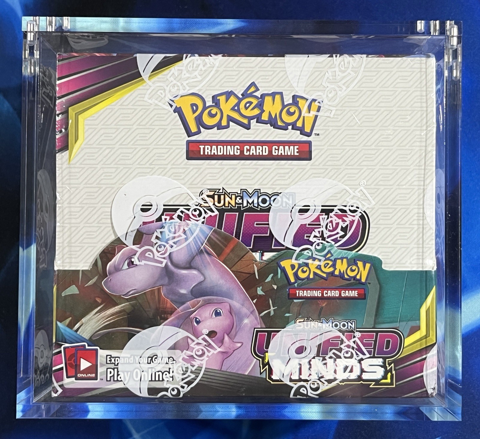 Pokemon 2019 Sun & Moon Unified Minds Booster Box TCG Sealed W New Acrylic Box