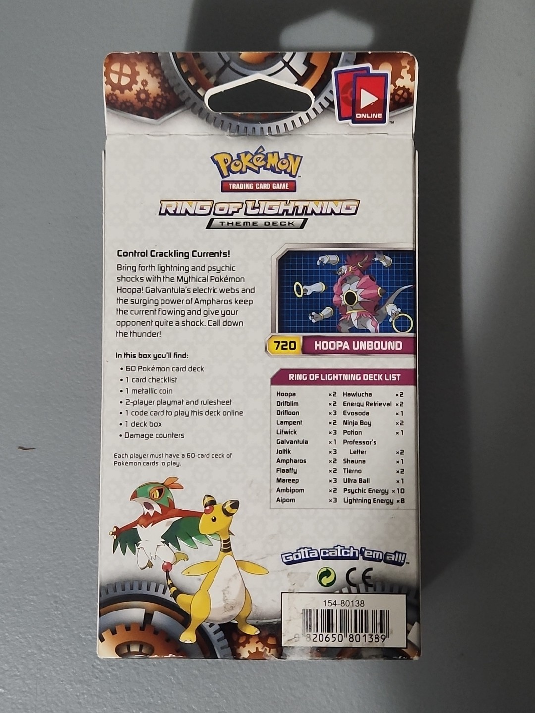 Pokemon TCG XY Steam Siege Ring Of Lightning Theme Deck Factory Sealed 2016