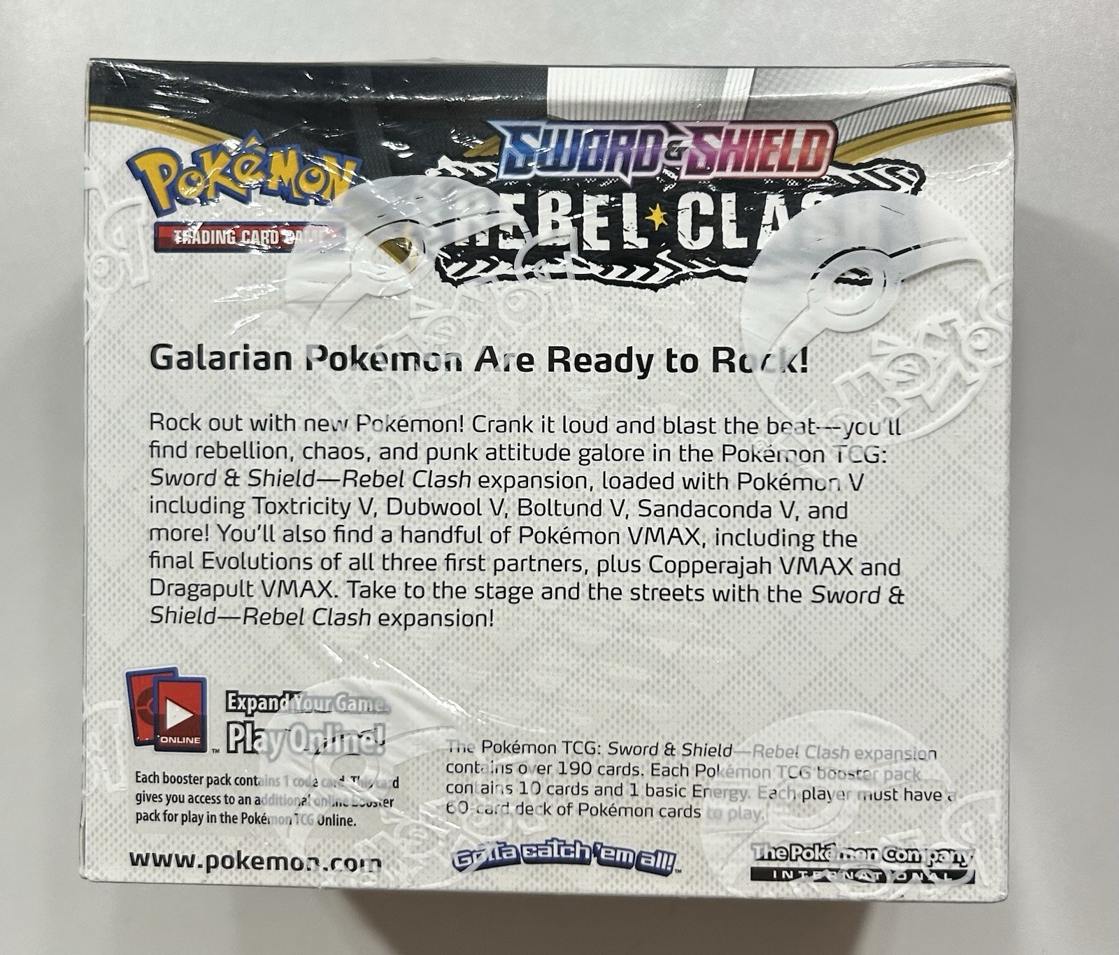 Pokemon TCG Sword & Shield Rebel Clash Booster Box English Collectible