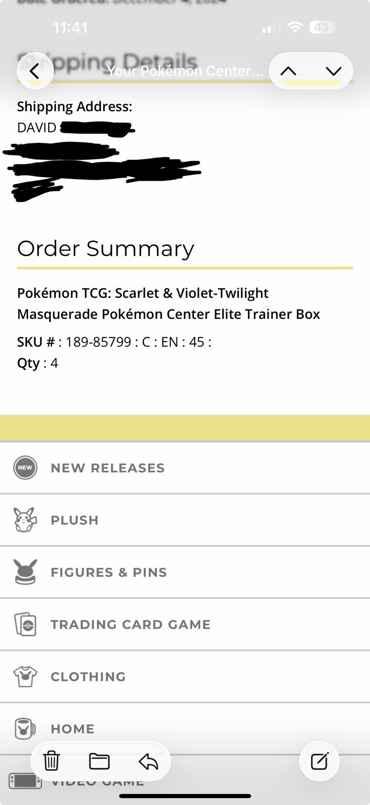 Pokémon Center Twilight Masquerade Elite Trainer Box Sealed Case of 4