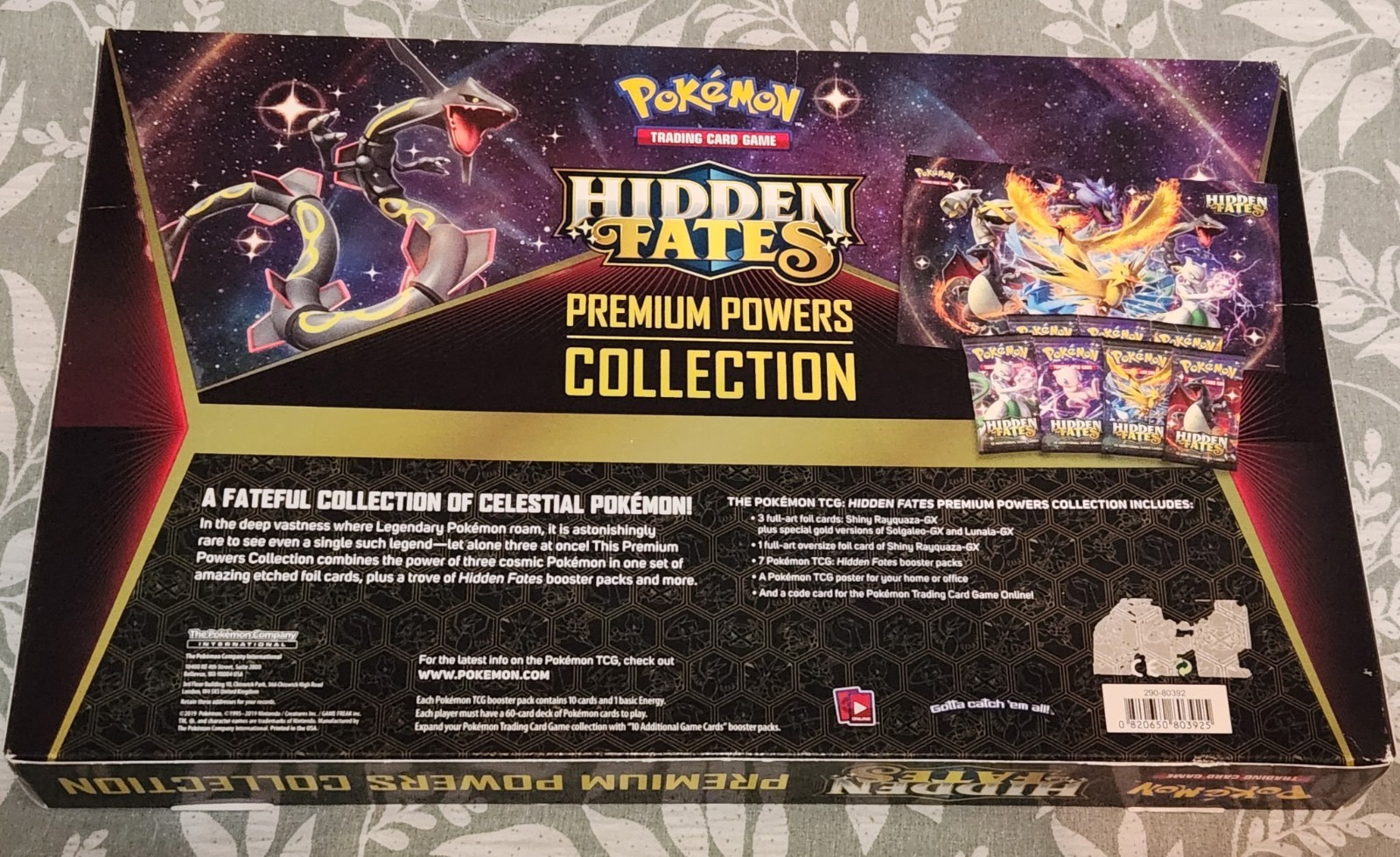 Pokemon TCG Hidden Fates Premium Powers Collection Box Rayquaza