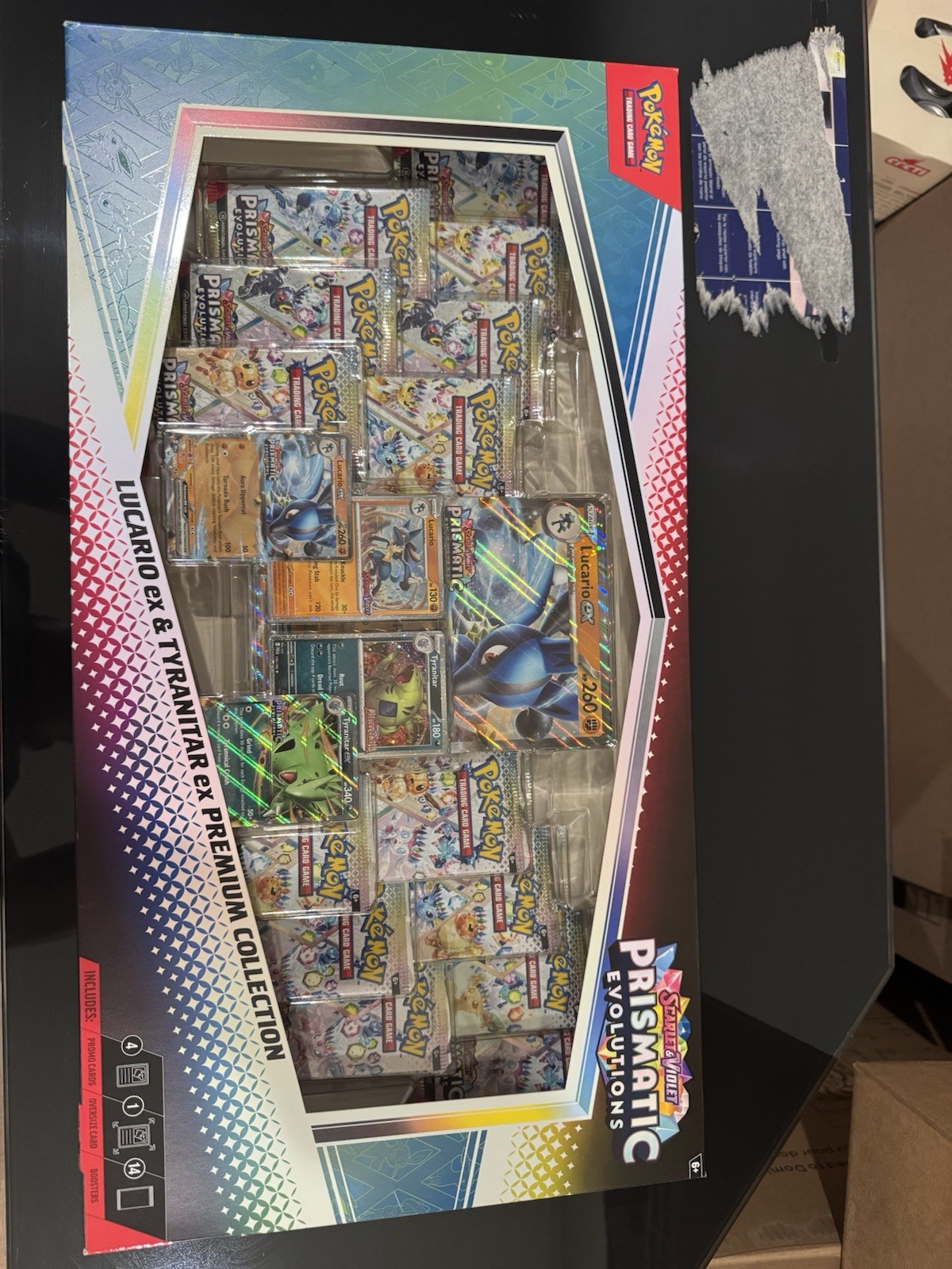 PRISMATIC EVOLUTIONS Lucario EX and Tyranitar EX Premium Collection Sam’s Club