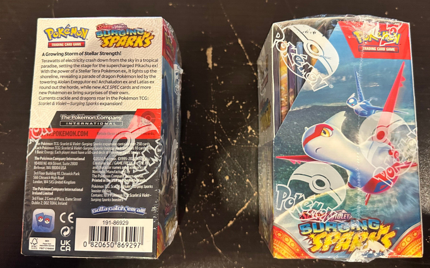 Pokemon TCG Surging Sparks Mini Booster box 2X 18 packs each S&V 36 packs total