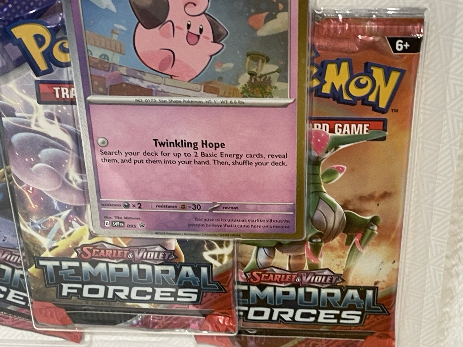 Pokémon TCG Scarlet and Violet Temporal Forces 3-Pack Blisters Jiggly Puff Promo