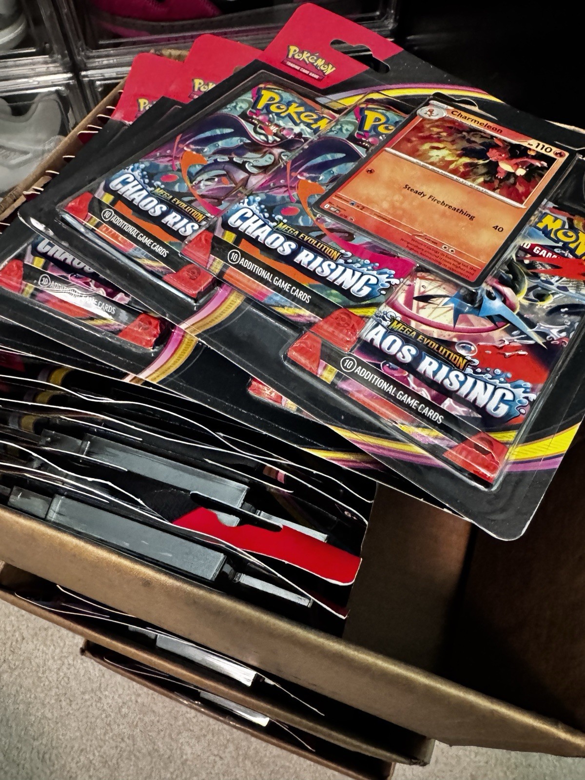 Pokemon TCG ME04 Chaos Rising 3 Pack Blister Charmeleon Sealed New FREE SHIP