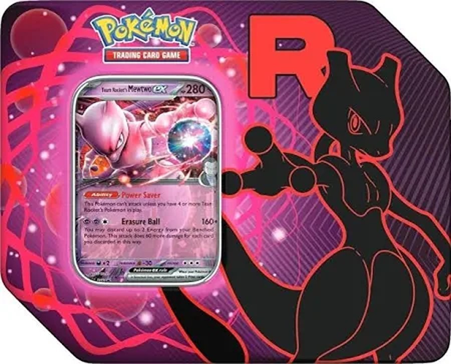 Pokemon TCG Destined Rivals Team Rocket Tin Set of 3 New/ Sealed