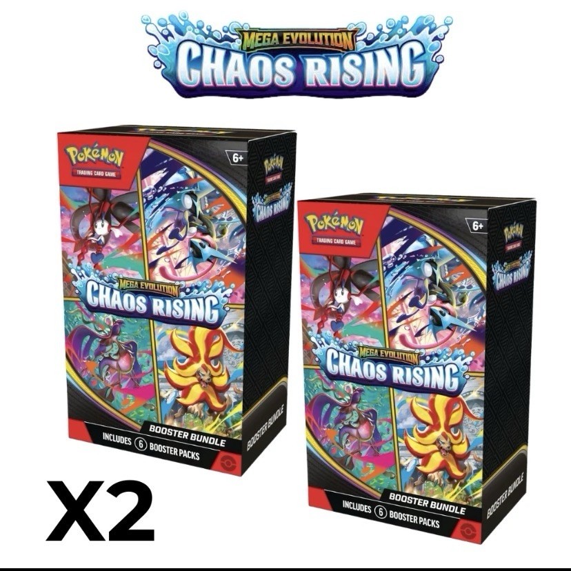 Pokemon Chaos Rising Booster Bundle Boxes – 2x Factory Sealed Boxes
