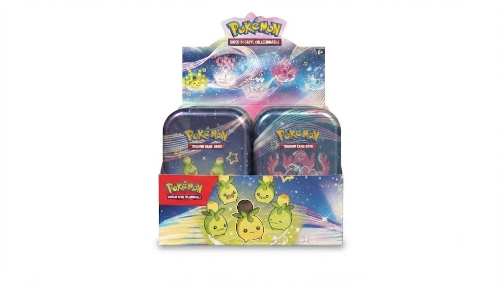 Pokemon Destiny of Paldea Mini Tin Display Box 10x Minitin ITALIAN Sealed