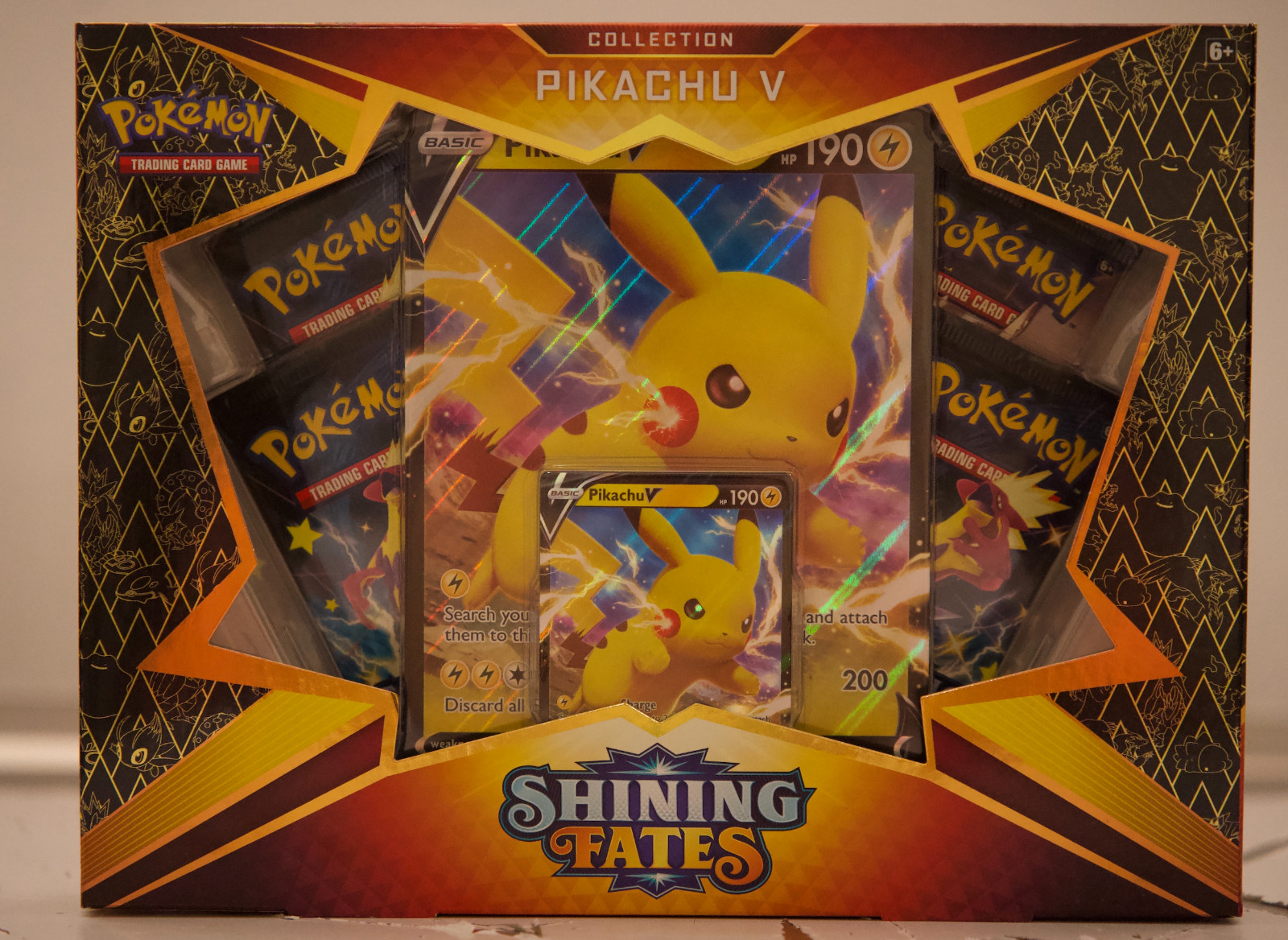 Pokémon TCG Shining Fates Pikachu V Collection Box Sealed