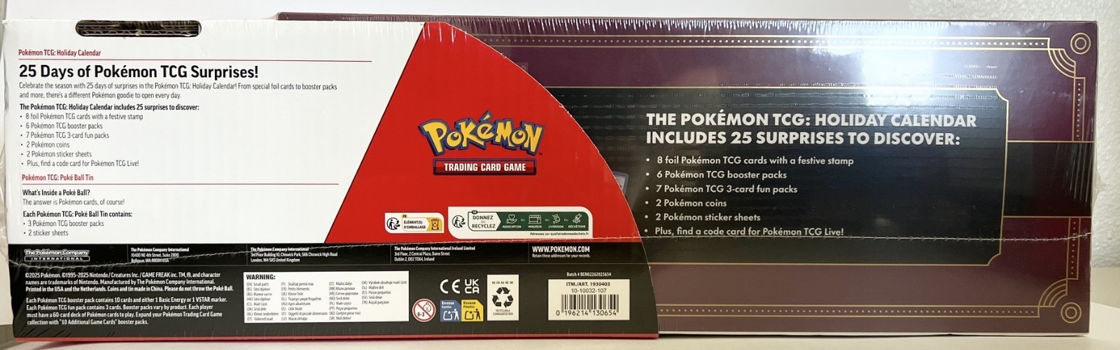 2025 Pokémon TCG Holiday Calendar + Moon Poké Ball Tin – Blue