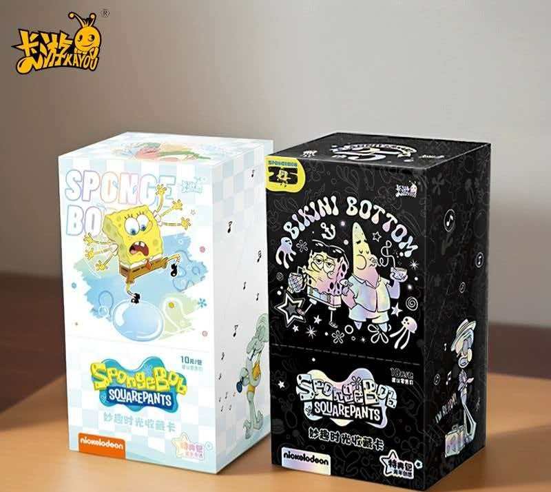 Lot 2 Kayou Chinese SpongeBob SquarePants Vol.1 & Vol.2 Sealed Booster Box