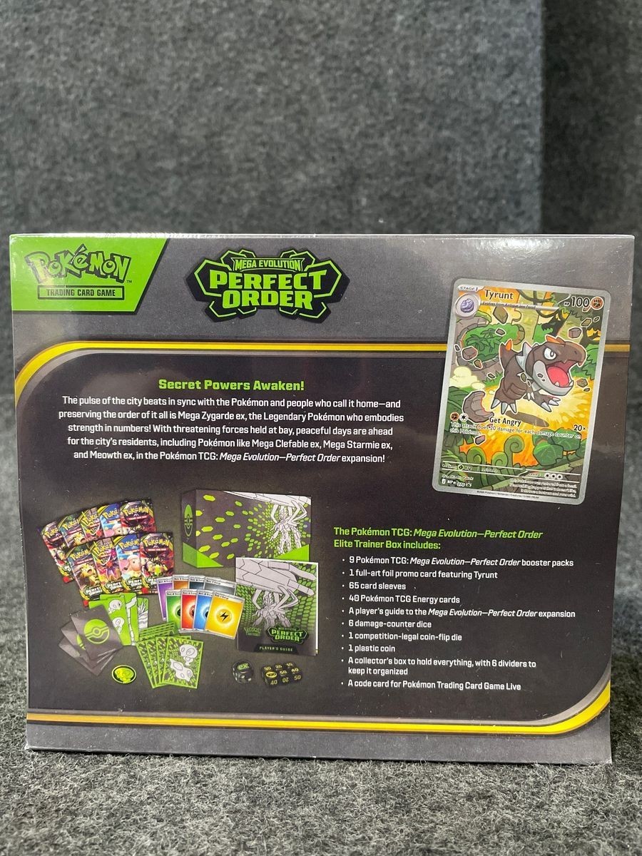 POKEMON TCG: Mega Evolution—Perfect Order Elite Trainer Box, Sealed Box is Worn
