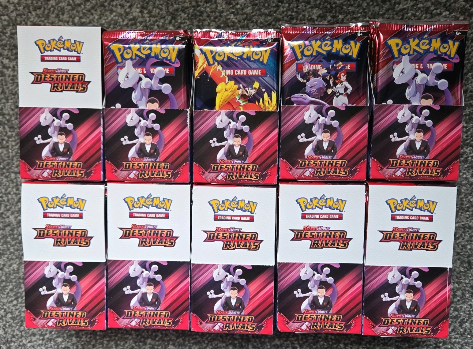 Pokemon Destined Rivals Unsealed Half Booster Box, 18 Packs. New/Unsealed