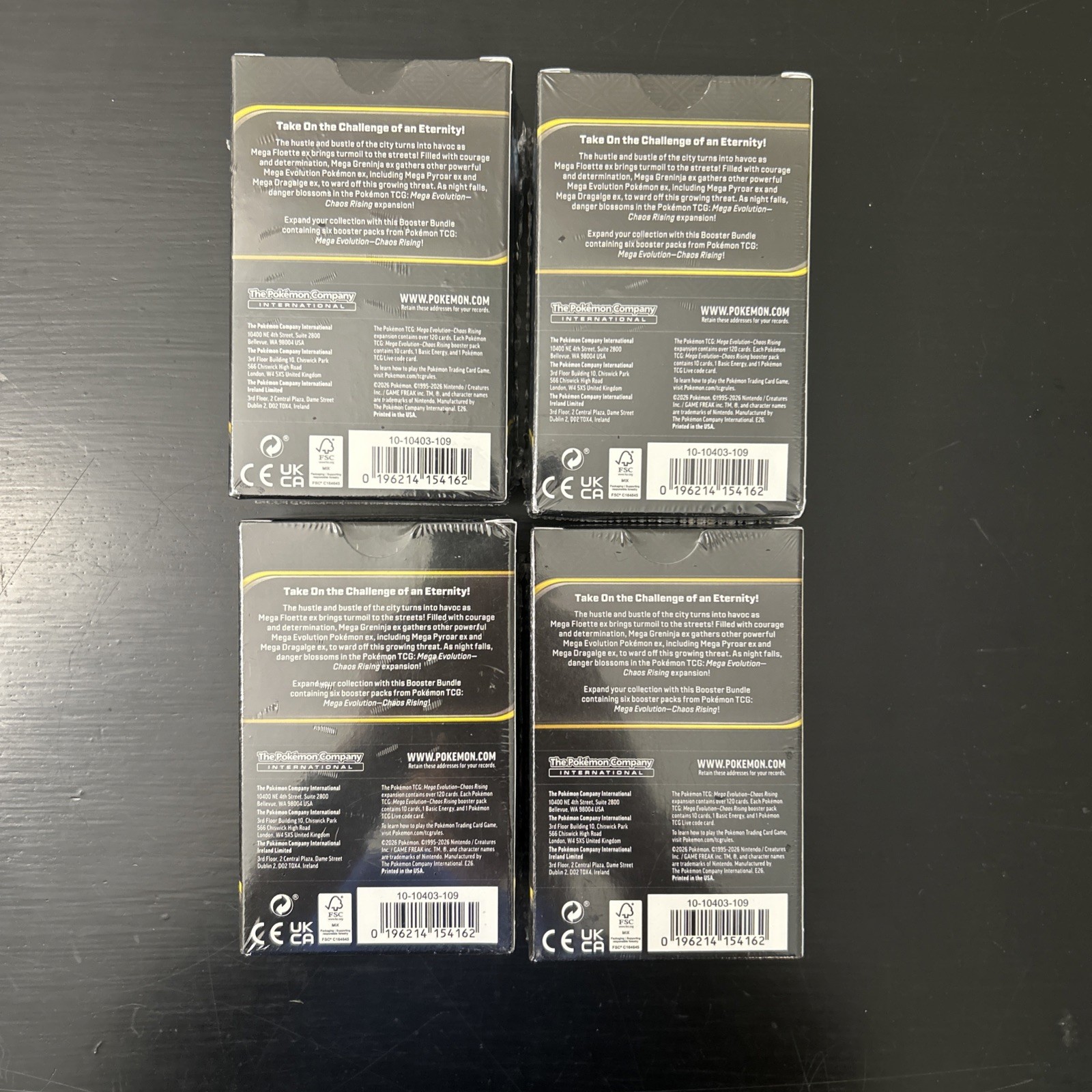 Chaos Rising Booster Bundle Pokemon TCG ME04 Sealed Box Lot of 4x
