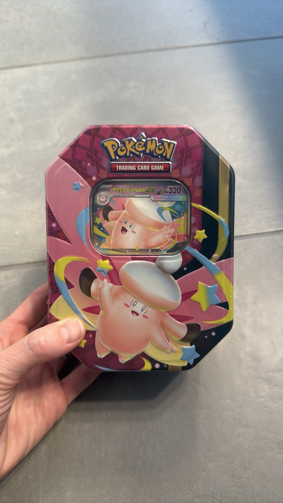 Pokémon TCG Mega Moonlight Tin Mega Clefable-EX
