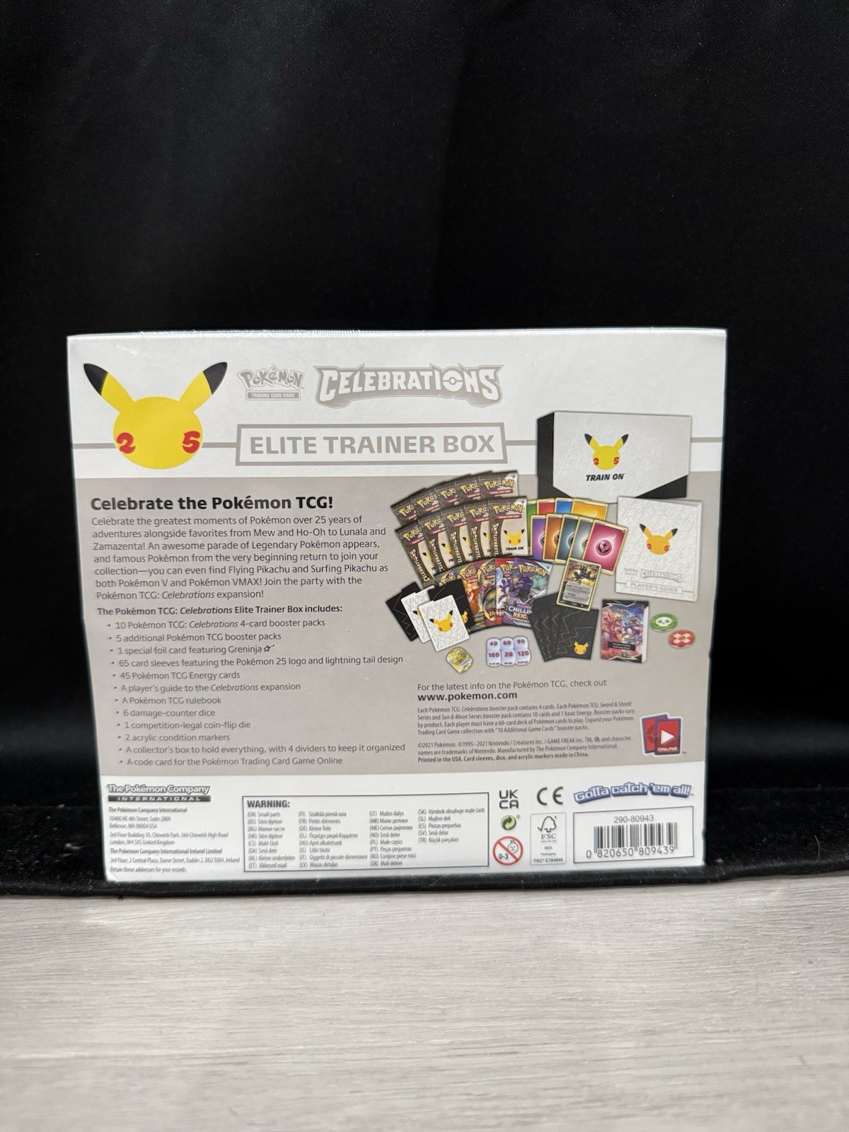 Pokémon Celebrations 25th Anniversary Elite Trainer Box – Factory-Sealed ETB