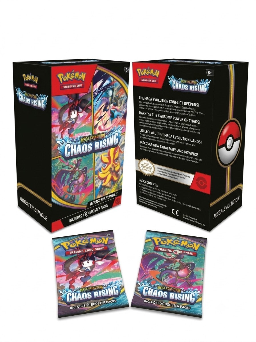 Pokémon ME04- Mega Evolution CHAOS RISING Booster Bundle TCG NEW 🔥