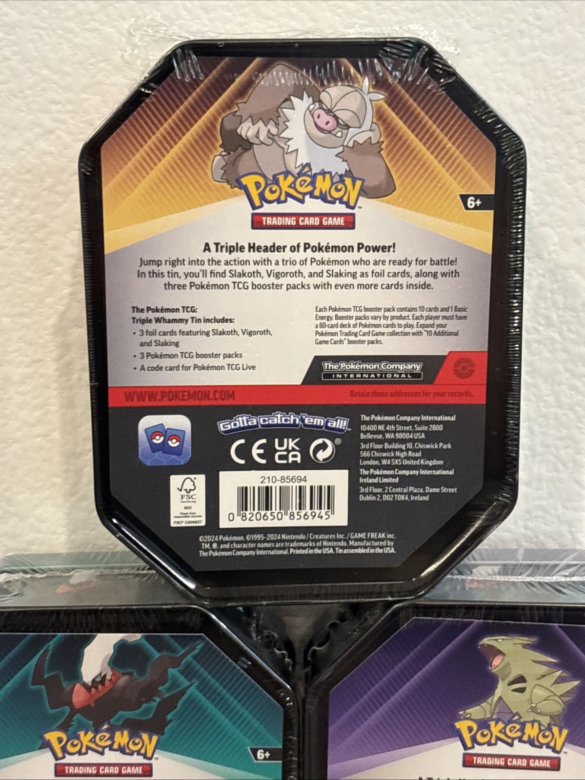Pokémon Complete 3 Piece Set: Tyranitar, Darkrai, Slaking Triple Whammy Tins