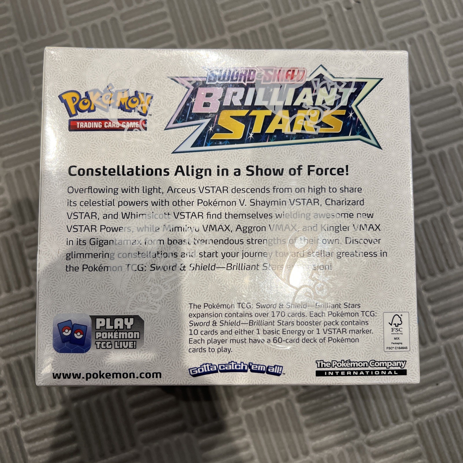 Pokemon TGC Brilliant Stars Booster Box 36 Packs Sealed Condition UK Seller