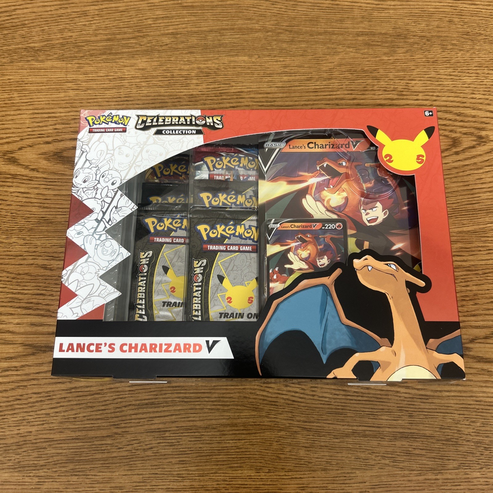 Pokemon 25th Anniversary Celebrations Lances Charizard V Collection Box Sealed !