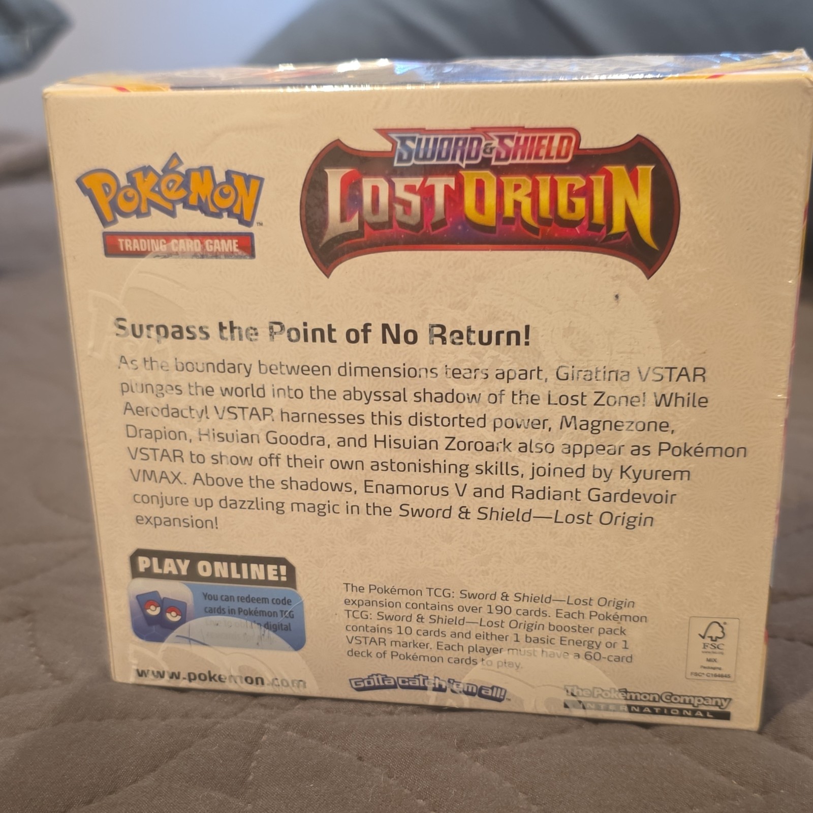 Pokémon TCG Sword & Shield Lost Origin Booster Box English 1 Box