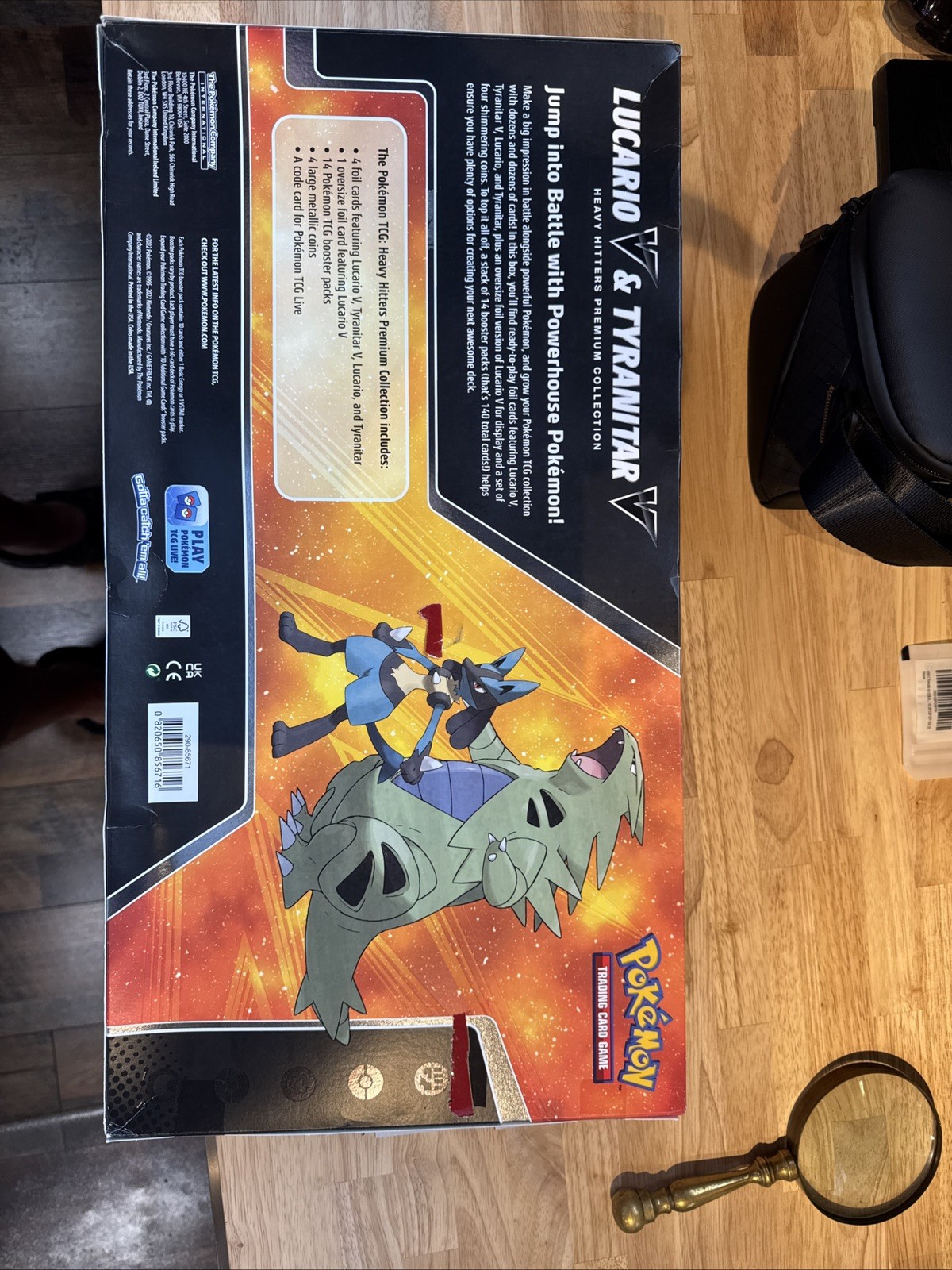Pokemon TCG Lucario V & Tyranitar V Heavy Hitters Premium Collection Box Sealed
