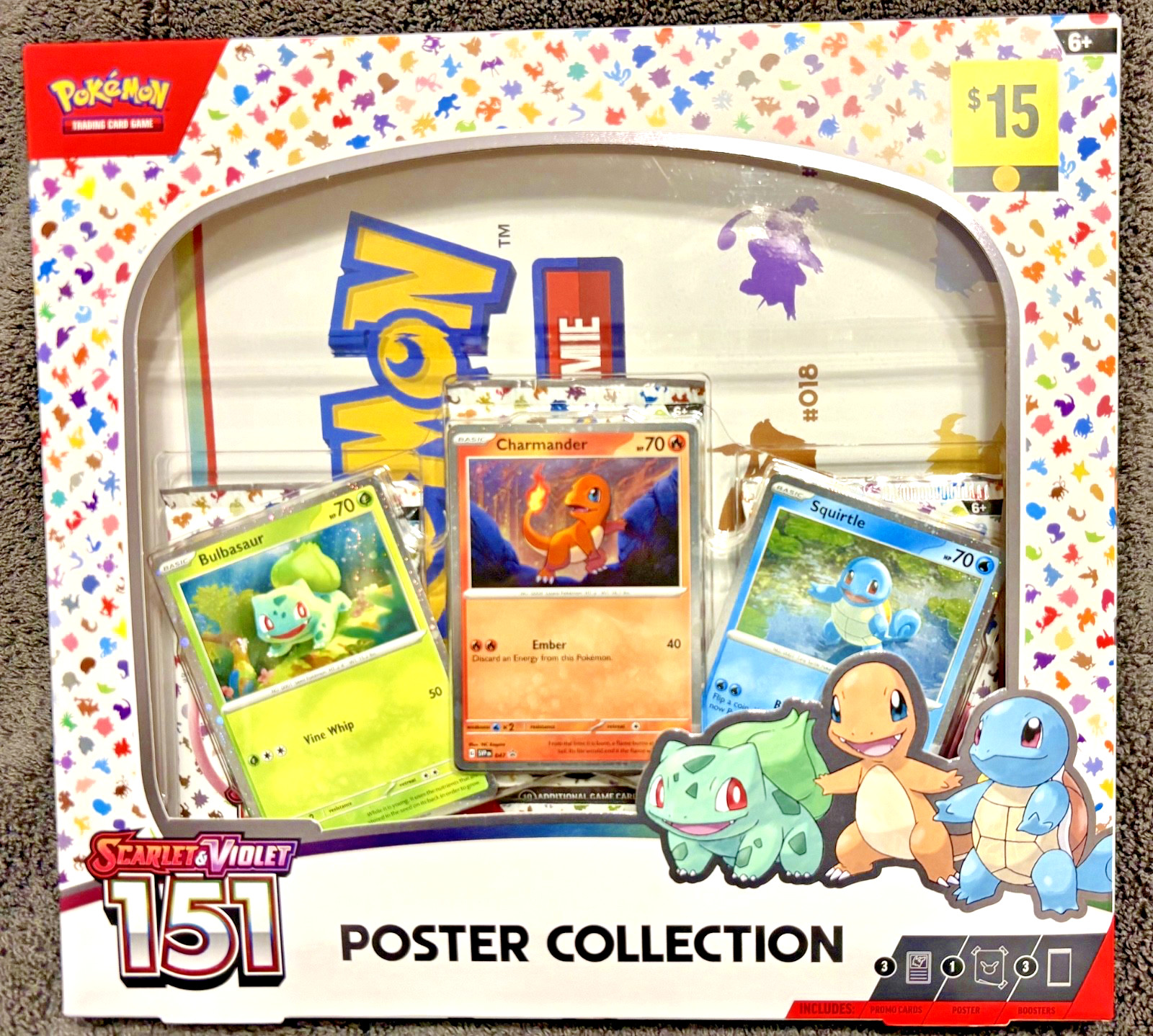 Pokémon Scarlet & Violet 151 Poster Collection Case 6 Sealed Boxes 18 Packs