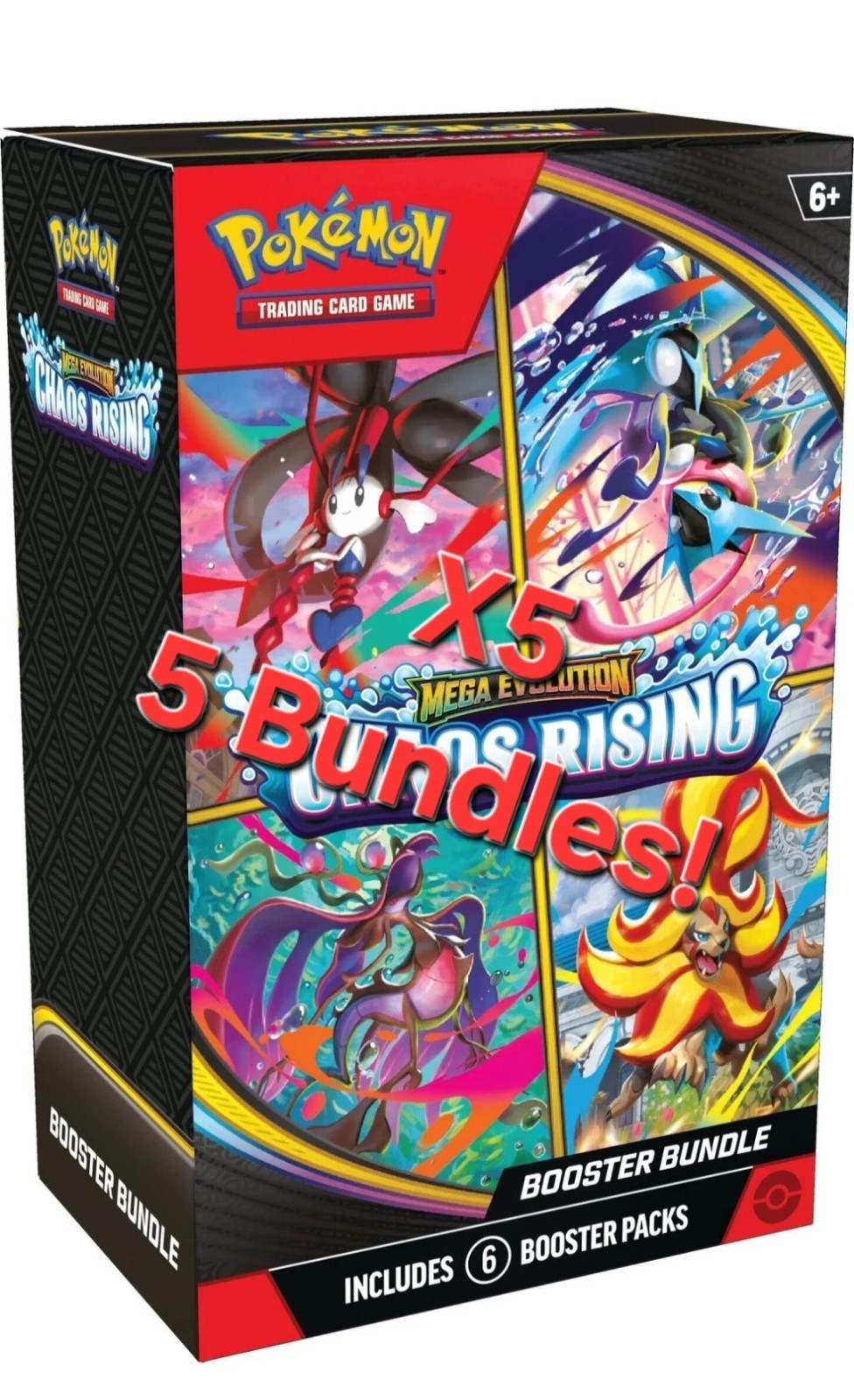 X5 Booster Bundles Of Chaos Rising ME04 Pokemon TCG X5