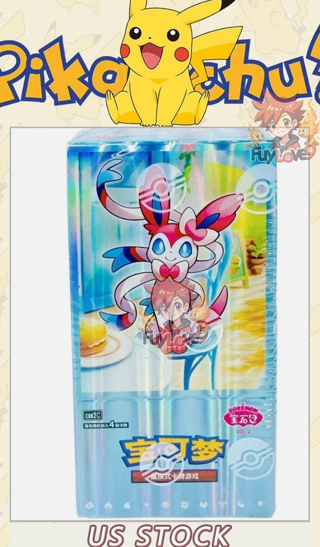 Pokemon TCG Card Chinese Gem Pack Vol.2 Booster Eevee Box Sealed CBB2C US STOCK